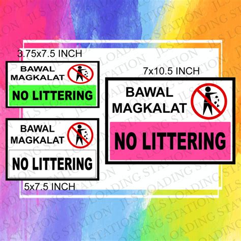 NO LITTERING BAWAL MAGTAPON (LAMINATED/PVC) .